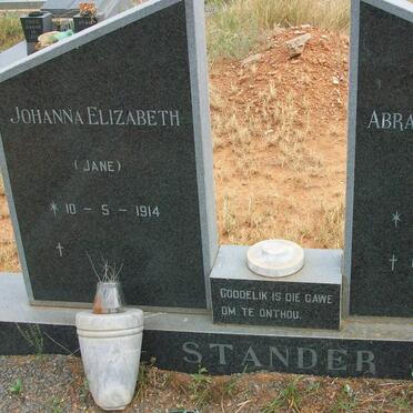 STANDER Abraham Jacobus 1903-1979 &amp; Johanna Elizabeth 1914-