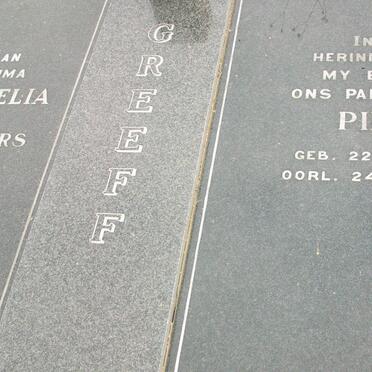 GREEFF Pieter 1922-1996 &amp; Martha Cornelia SCHEEPERS 1924-1996