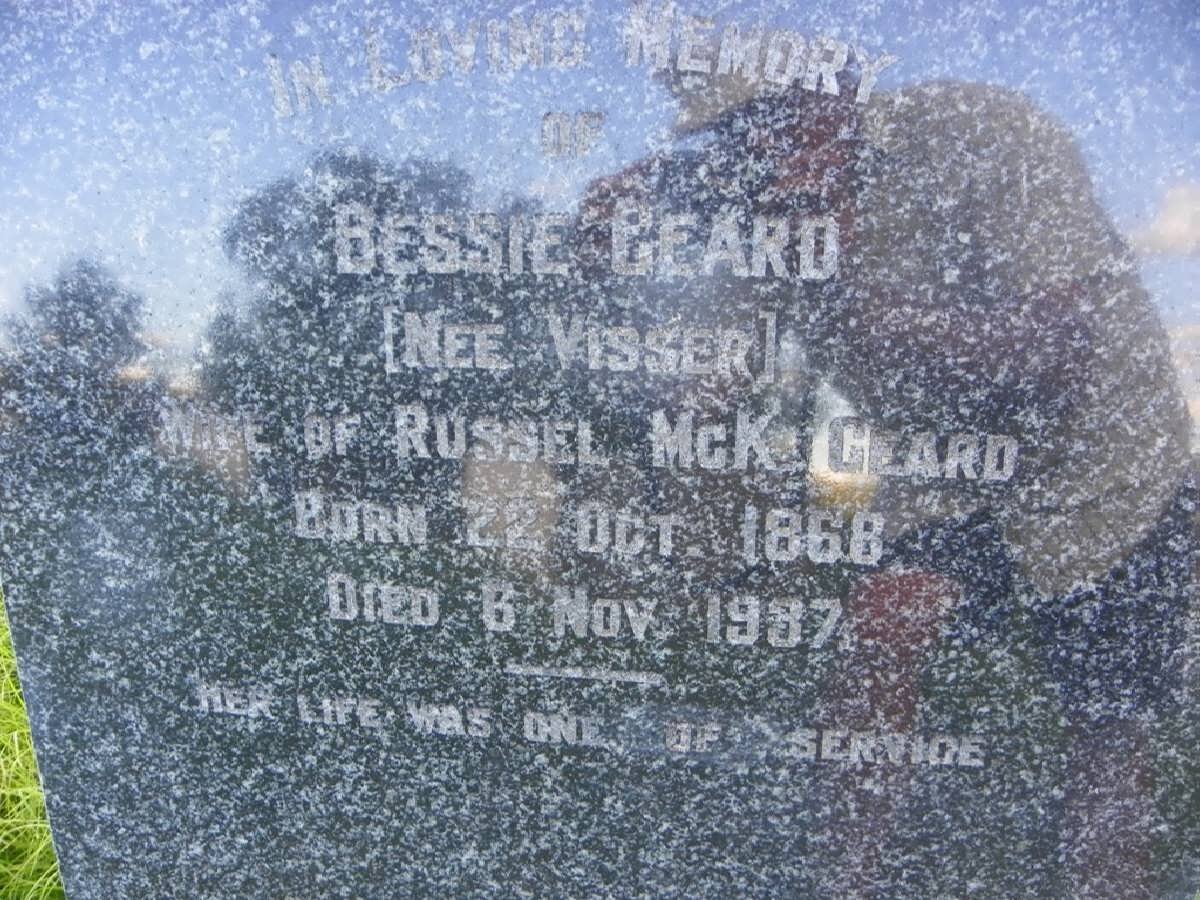 GEARD Bessie nee VISSER 1868-1937