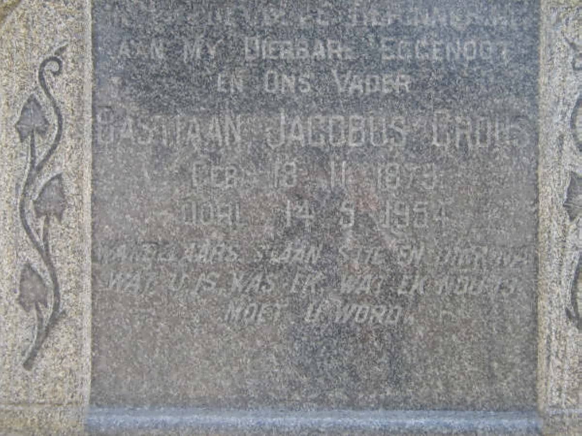 CROUS Bastiaan Jacobus 1879-1954