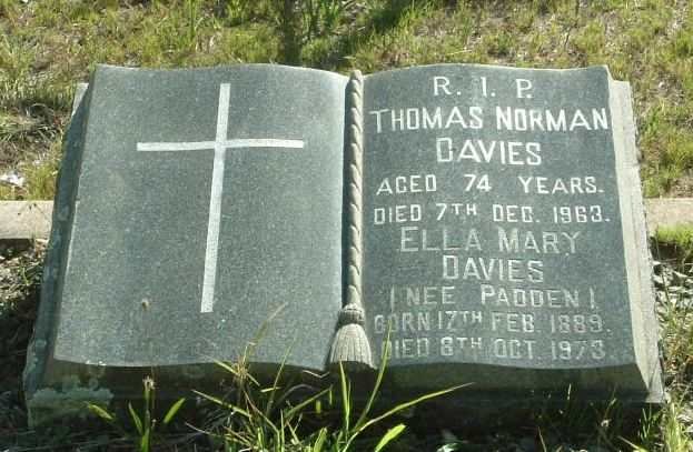 DAVIES Thomas Norman -1963 &amp; Ella Mary PADDEN 1889-1973