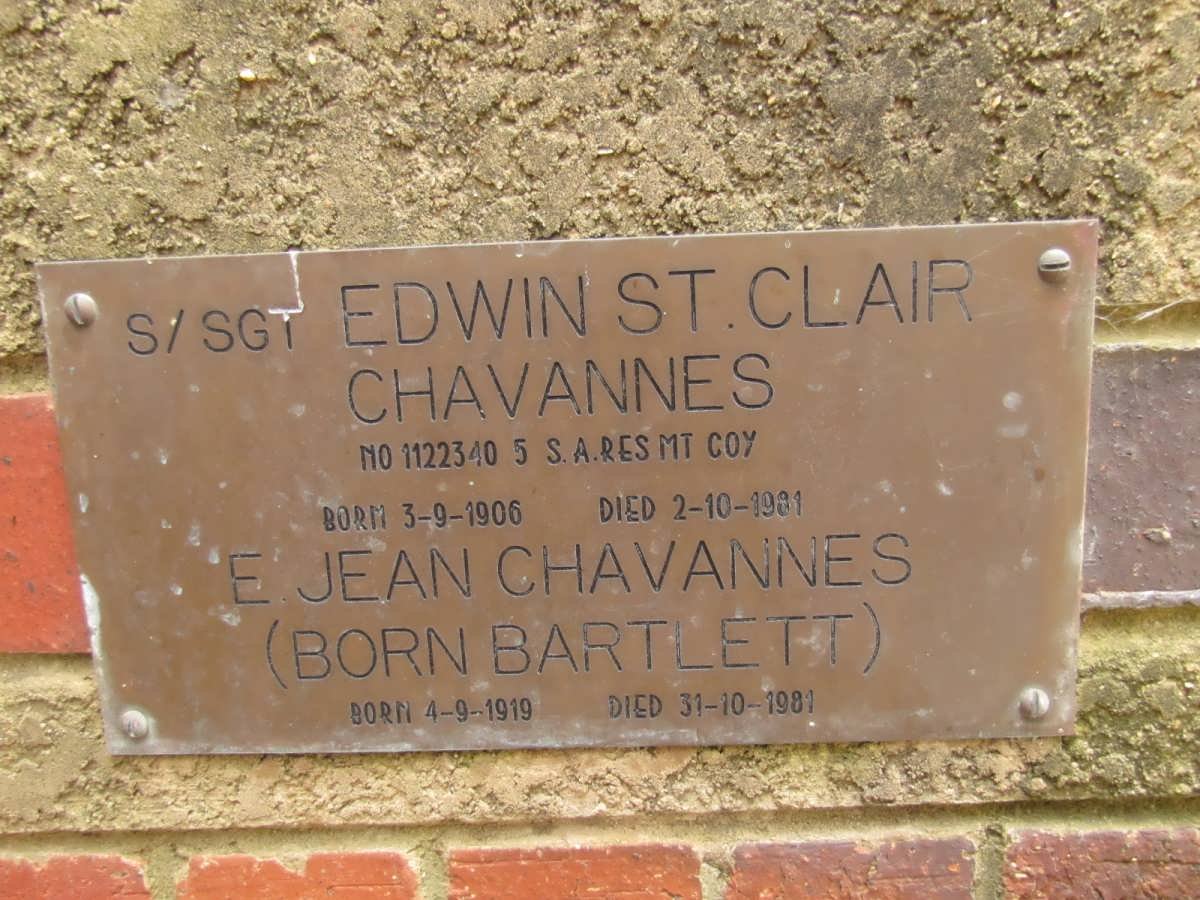 CHAVANNES Edwin St. Clair 1906-1981 &amp; E. Jean BARTLETT 1919-1981