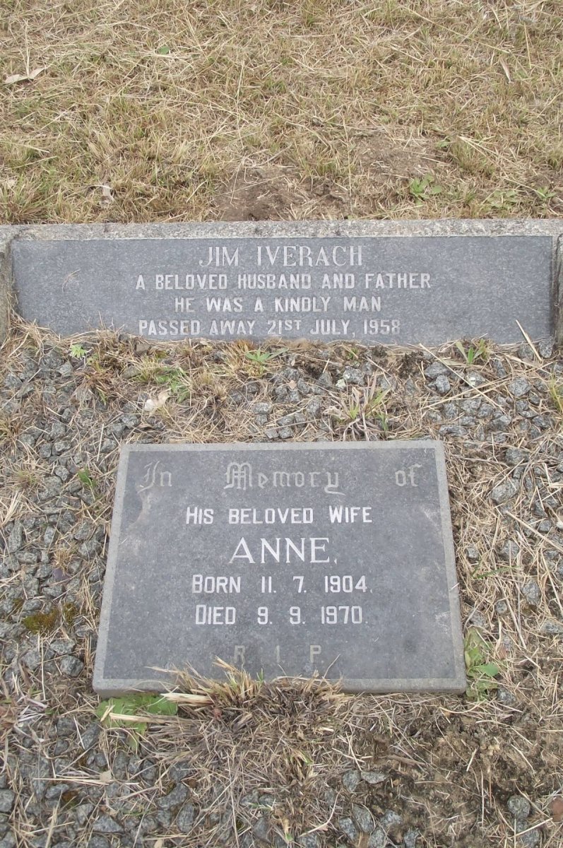 IVERACH Jim -1958 &amp; Anne 1904-1970