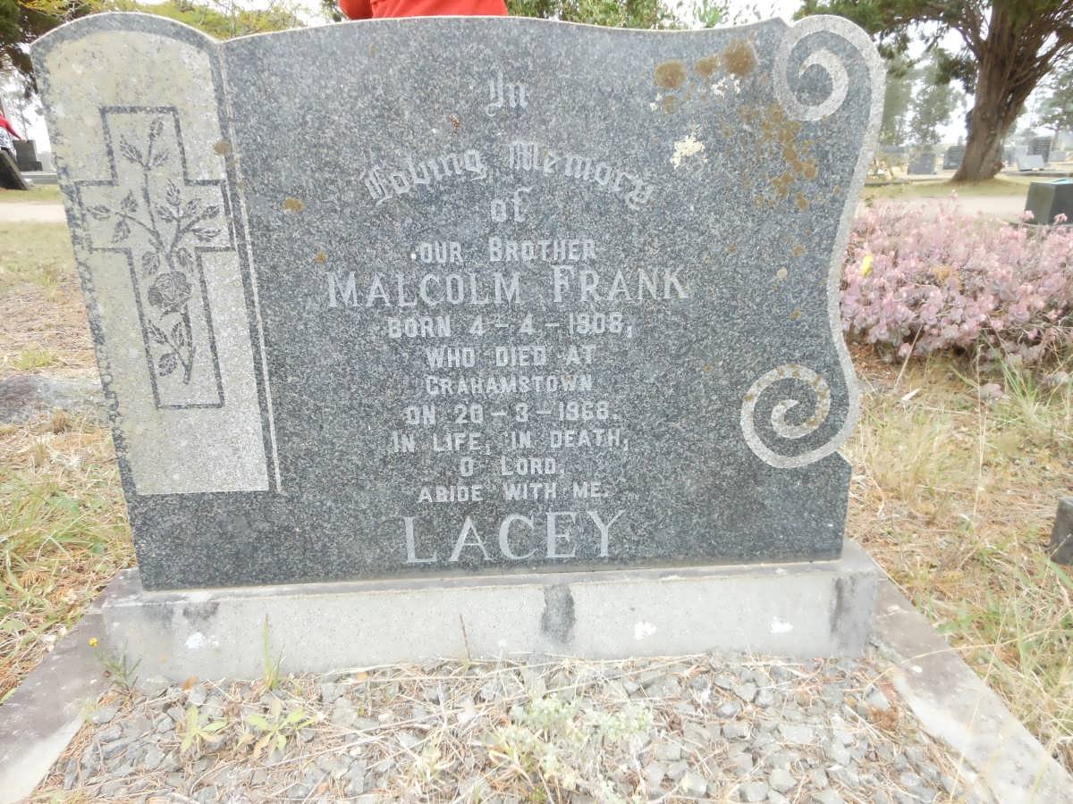 LACEY Malcolm Frank 1908-1968