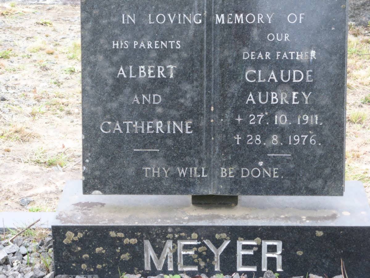 MEYER Albert &amp; Catherine :: MEYER Claude Aubrey 1911-1976