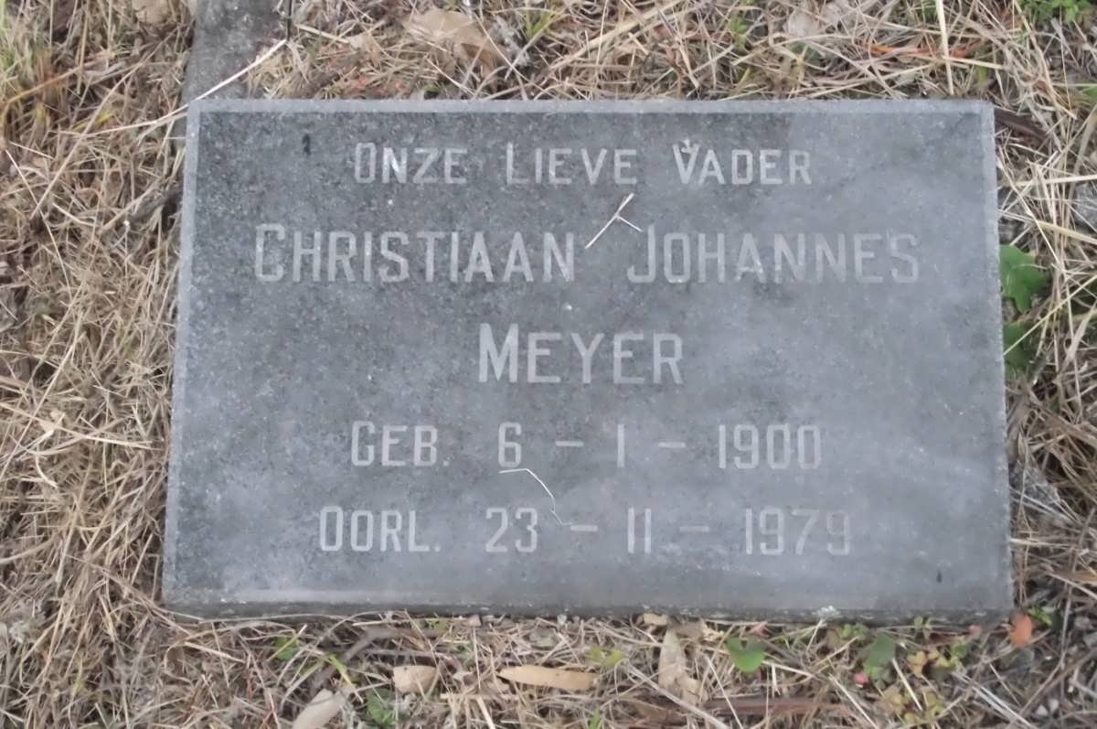 MEYER Christiaan Johannes 1900-1979