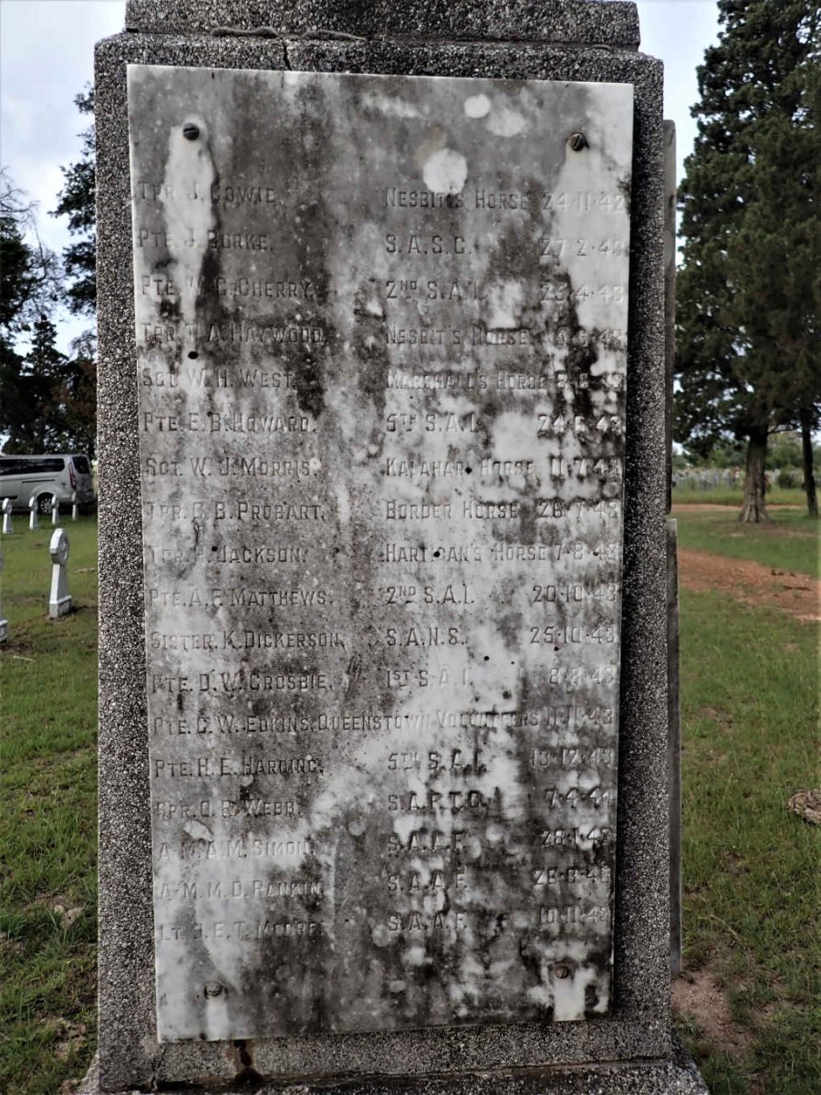 2. Memorial Plinth to S.A. Legion of the British Empire Service League.