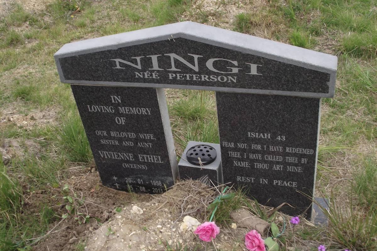 NINGI Vivienne Ethel nee PETERSON 1958-2011