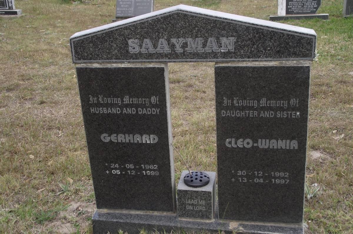 SAAYMAN Gerhard 1962-1999 :: SAAYMAN Cleo-Wania 1992-1997