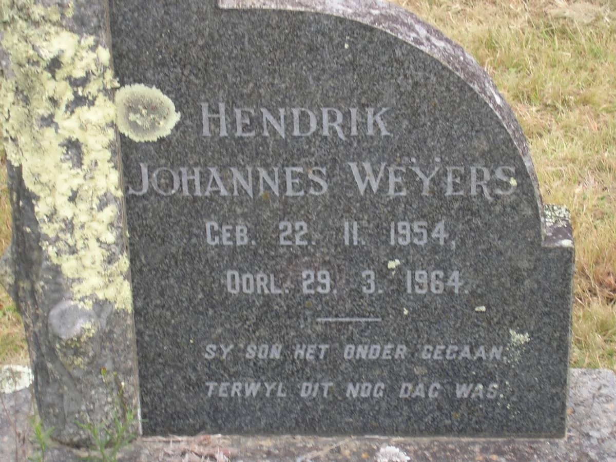 WEYERS Hendrik Johannes 1954-1964