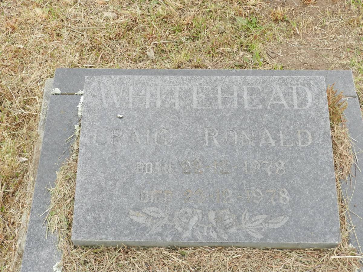 WHITEHEAD Craig Ronald 1978-1978