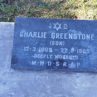 GREENSTONE Charlie 1909-1909