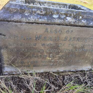 ABERNETHY Sarah Maria -1921