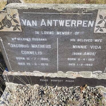 ANTWERPEN Jacobus Mattheus Cornelis, van 1886-1970 & Minni Vida AMOS 1913-1993