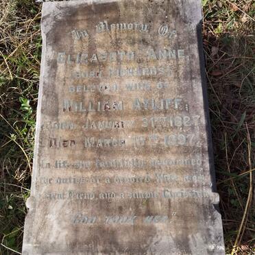 AYLIFF Elizabeth Anne nee RICHARDS 1827-1897