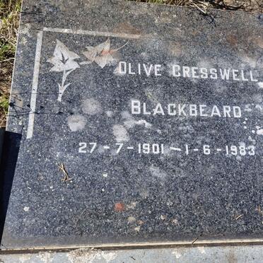 BLACKBEARD Olive Cresswell 1901-1983