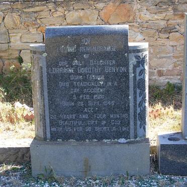 BENYON Lorraine Dorothy born TASMER 1945-1966