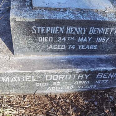 BENNETT Stephen Henry -1957 &amp; Mabel Dorothy -1977