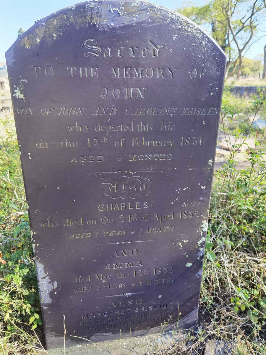 BRISLEN Margaret -1851 :: BRISLEN John -1851 :: BRISLEN Charles -1852 :: BRISLEN Emma -1852