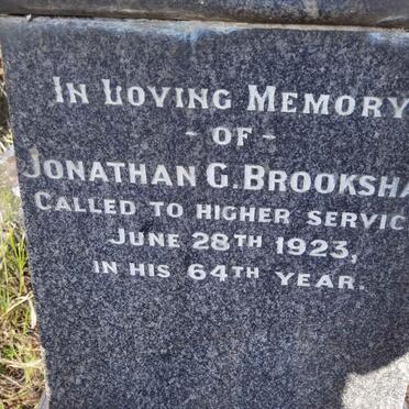 BROOKSHAW Jonathan G. -1923