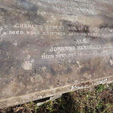 COLE Francis Henry -1866 :: COLE Johanna Hendrieka -1875 :: COLE Charles Robert -1874 :: COLE Catherine Margaret -1865 :: COLE Stephen -1870 _2