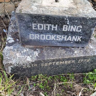 CROOKSHANK Edith nee BING -1952