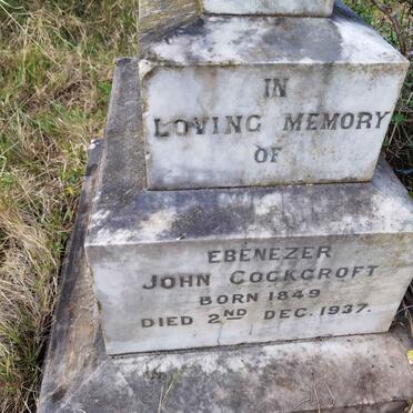 COCKCROFT Ebenezer John 1849-1937