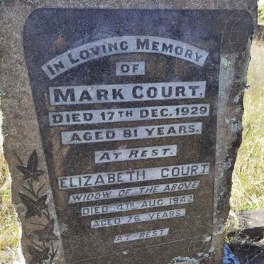 COURT Mark -1929 &amp; Elizabeth -1942