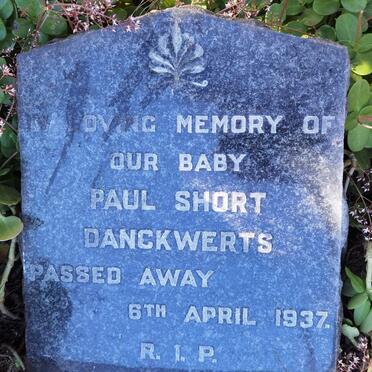 DANCKWERTS Paul Short -1937