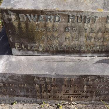 DELL Edward Hunt -1898 &amp; Eliza Weymouth -1898