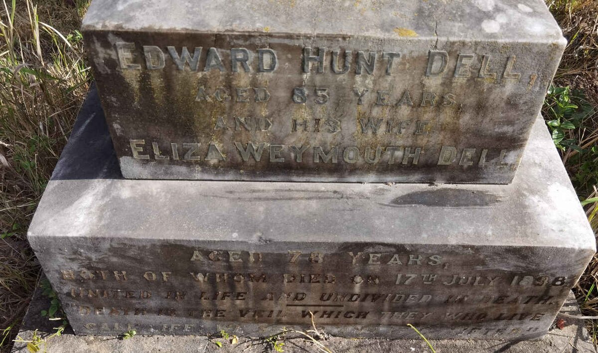 DELL Edward Hunt -1898 &amp; Eliza Weymouth -1898
