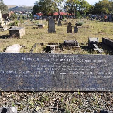 FRANCESCO Martha Johanna Catherina nee HARNEY 1887-1967 :: SHUTTLEWORTH John Sidney Gordon 1923-1935 :: SHUTTLEWORTH Brian William Gordon 1922-1937