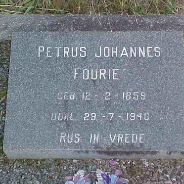 FOURIE Petrus Johannes 1859-1946