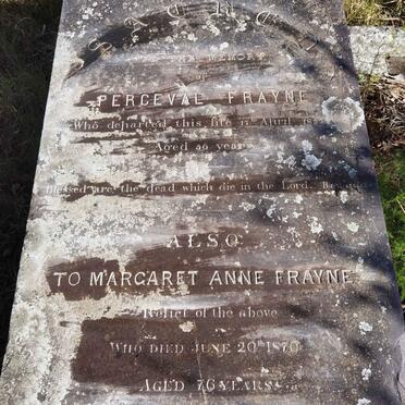 FRAYNE Perceval -1852 &amp; Margaret Anne -1870