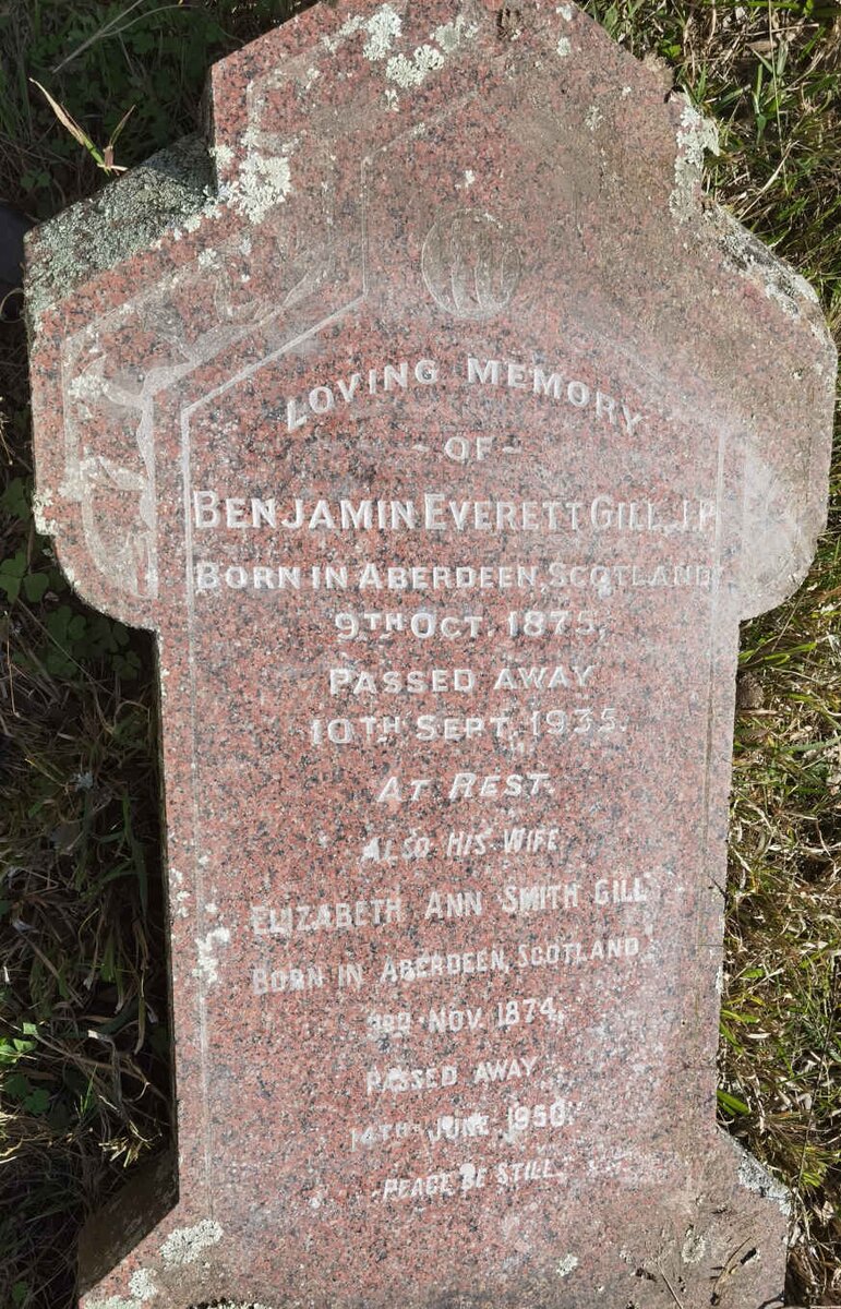 GILL Benjamin Everett 1875-1935 &amp; Elizabeth Ann SMITH 1874-1950