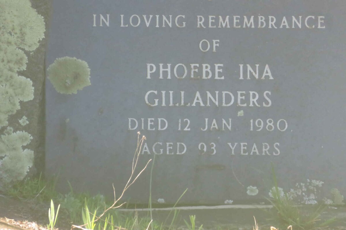 GILLANDERS Phoebe Ina -1980