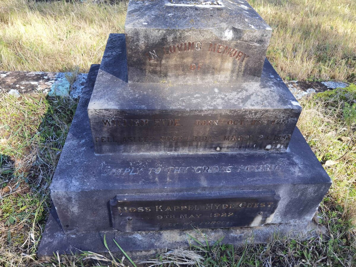 HYDE William 1825-1883 :: GUEST Moss Kappel-Hyde -1922