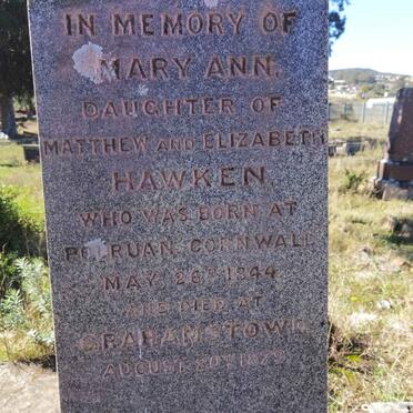 HAWKEN Mary Ann 1844-1879