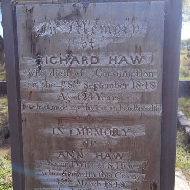 HAW Ann -1848 :: HAW Richard -1848