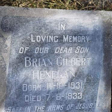 HENEGAN Brian Gilbert 1931-1933