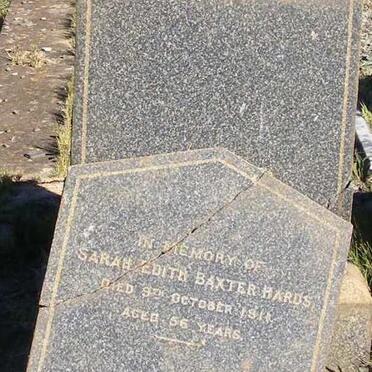 HARDS Sarah Edith Baxter -1911