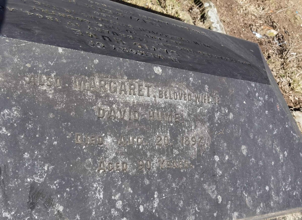 HUME David -1864 &amp; Margaret -1897 :: HUME Elizabeth -1835 _2