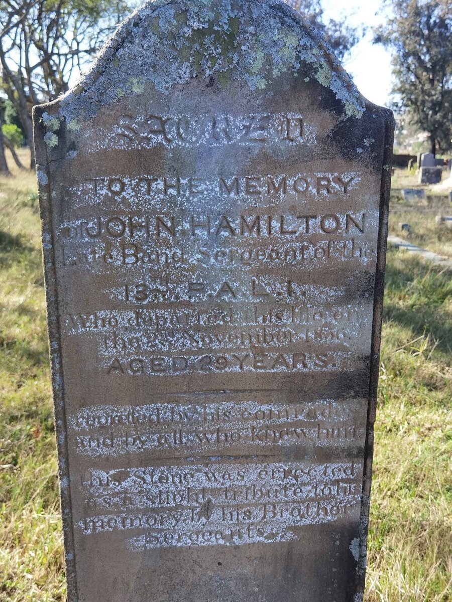 HAMILTON John -1856