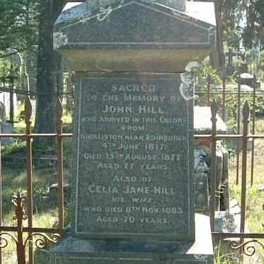 HILL John -1877 &amp; Celia Jane HILL -1883