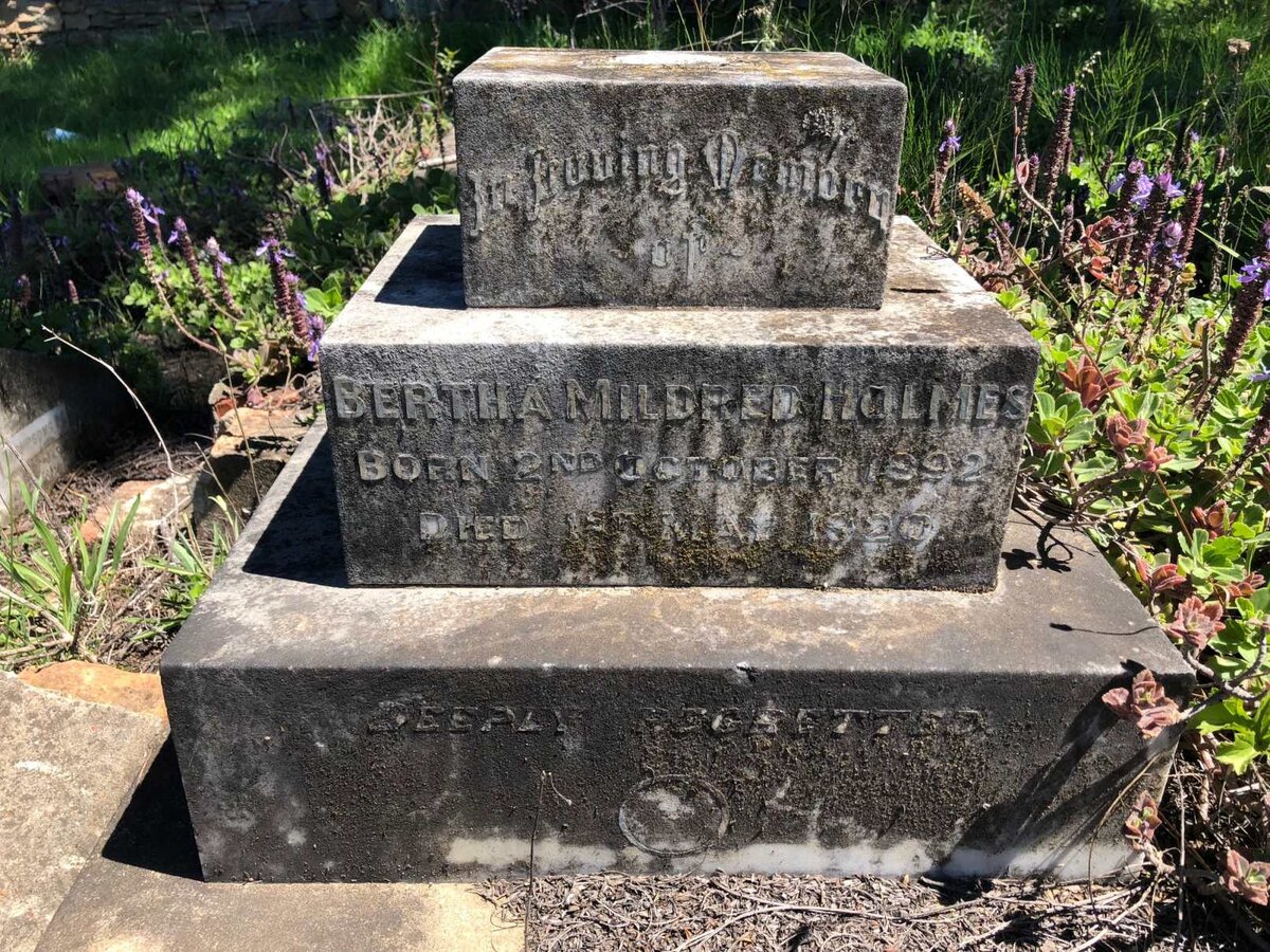 HOLMES Bertha Mildred 1892-1920