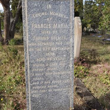 HOLMES Frances Maria -1858