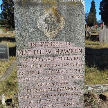 HAWKEN Matthew -1883 &amp; Elizabeth -1894