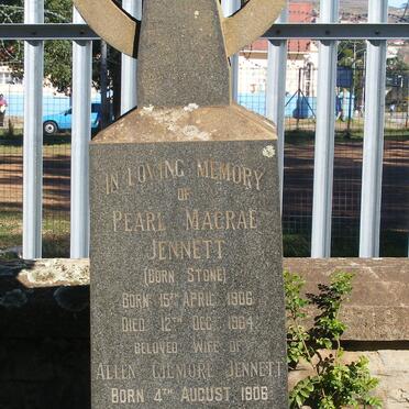 JENNETT Allen Gilmore 1906-1978 &amp; Pearl Macrae STONE 1906-1964