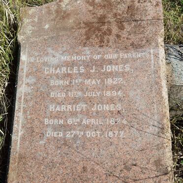 JONES Charles J. 1822-1894 &amp; Harriet 1824-1877
