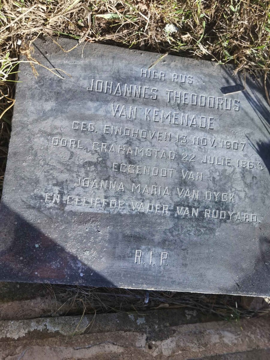 KEMENADE Johannes Theodorus, van 1907-1963